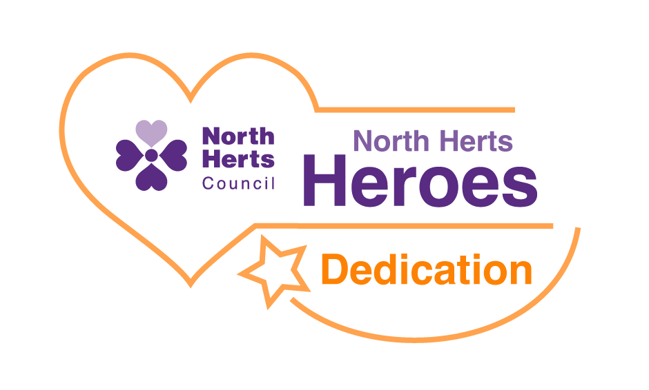 North Herts Heroes - Dedication logo