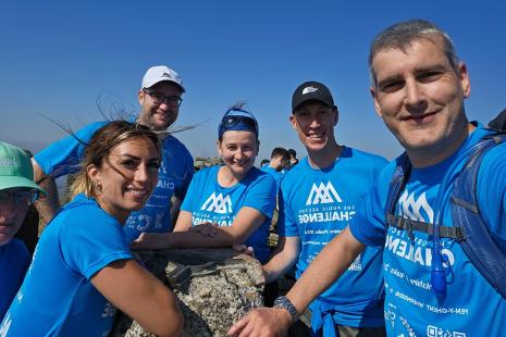 A few of the team at the top of one of the mountains