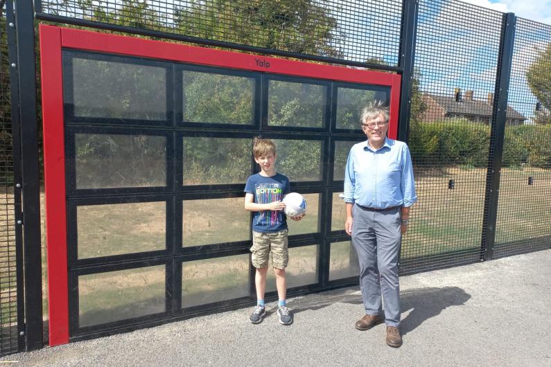 Interactive football screens at Serby Avenue in Royston